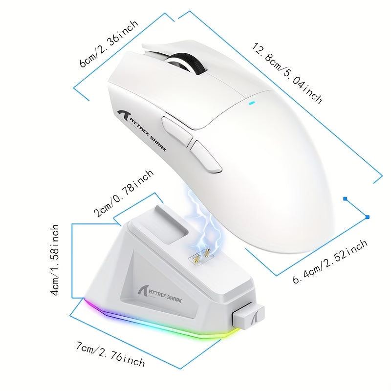 The Cyber-Mech Wireless Gaming Mouse – Lightweight with RGB Charging Dock