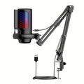 The Stream-Ready RGB Microphone Kit – USB Condenser Mic with Boom Arm