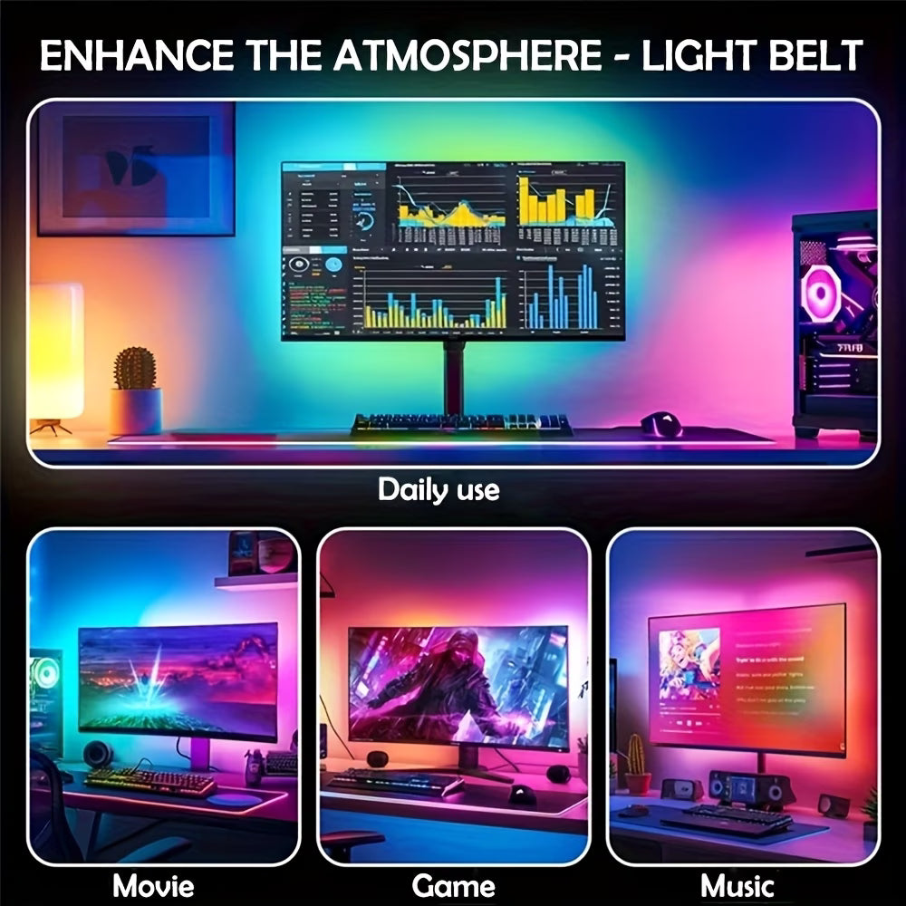 The "Screen Halo" Ambient Light Strip | 3-Sided Gaming Atmosphere