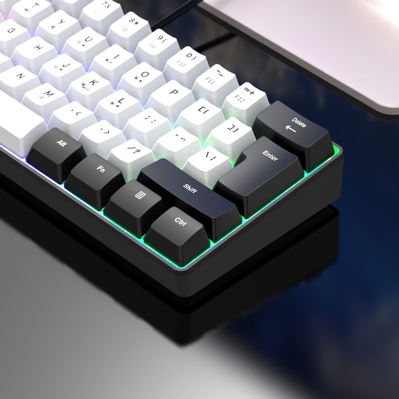 The Panda 60% Mechanical Keyboard – Black & White RGB Gaming Board
