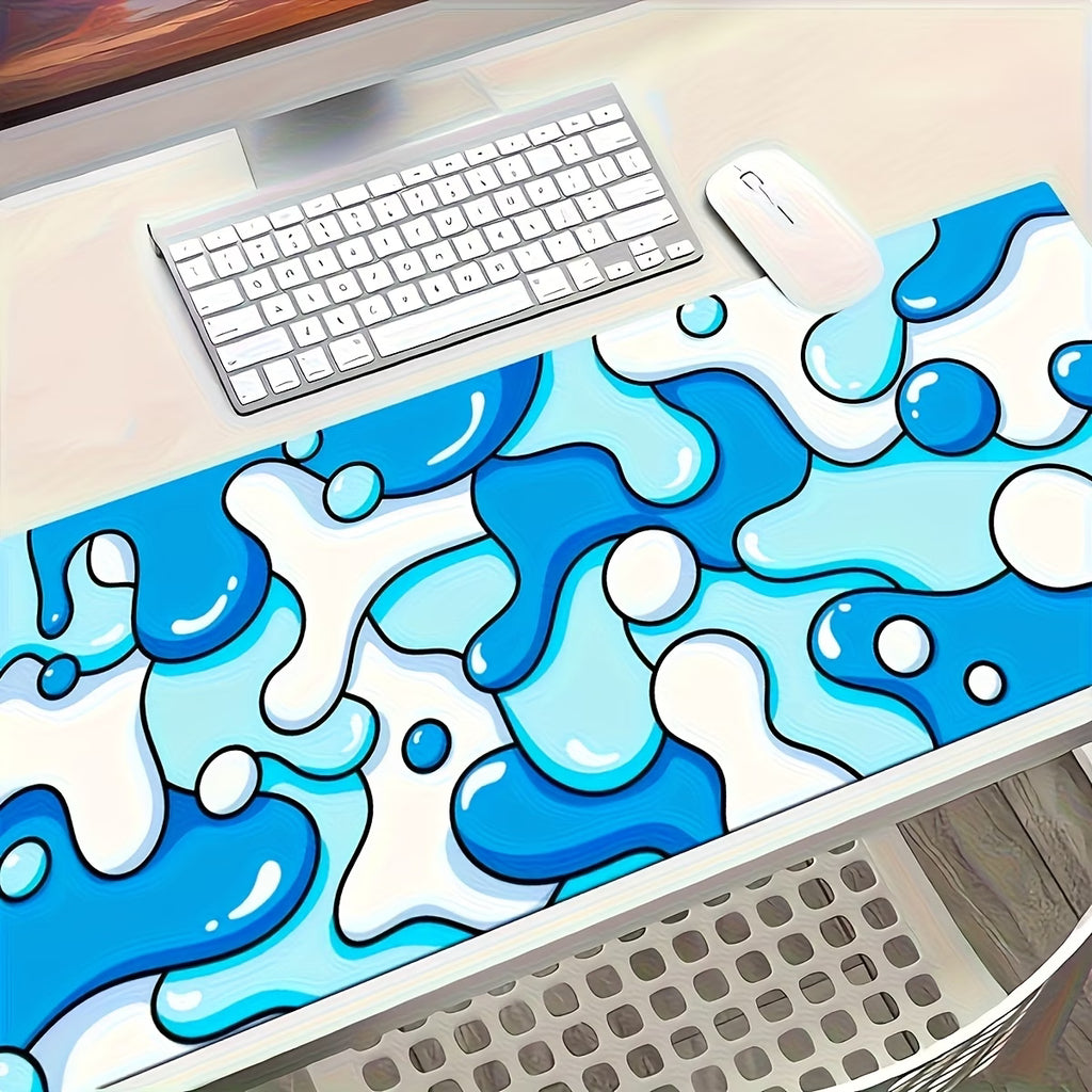 Blue Hydro Camo XL Mouse Pad | Non-Slip Rubber Gaming Mat