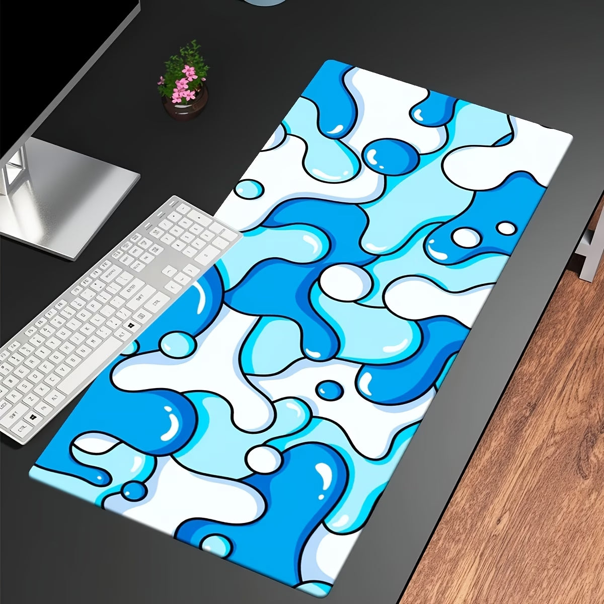 Blue Hydro Camo XL Mouse Pad | Non-Slip Rubber Gaming Mat