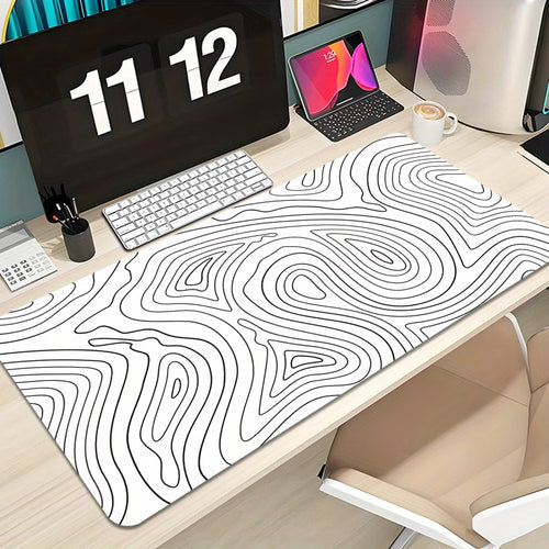 "Snow Terrain" XL Gaming Mat | Minimalist White Design