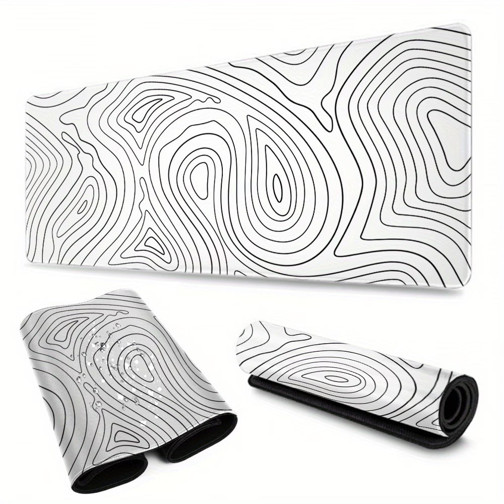 "Snow Terrain" XL Gaming Mat | Minimalist White Design