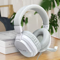 Arctic Sound Pro Wired Gaming Headset – White Noise-Canceling Headphones