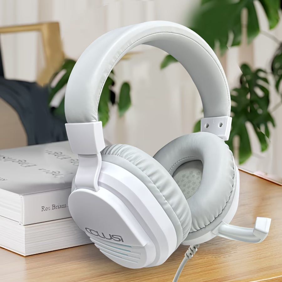Arctic Sound Pro Wired Gaming Headset – White Noise-Canceling Headphones