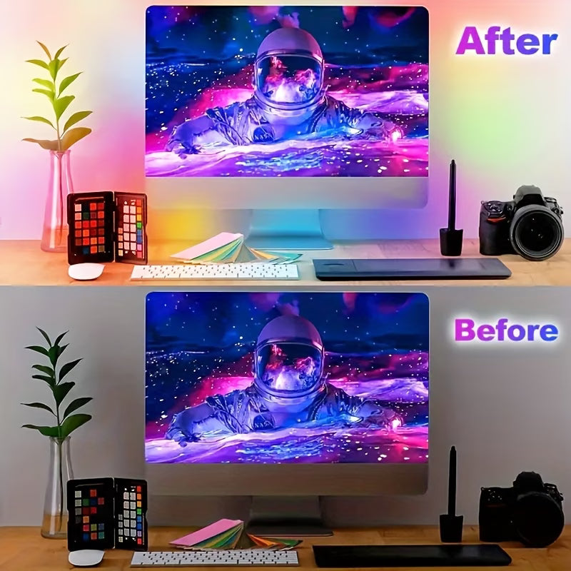 The "Screen Halo" Ambient Light Strip | 3-Sided Gaming Atmosphere