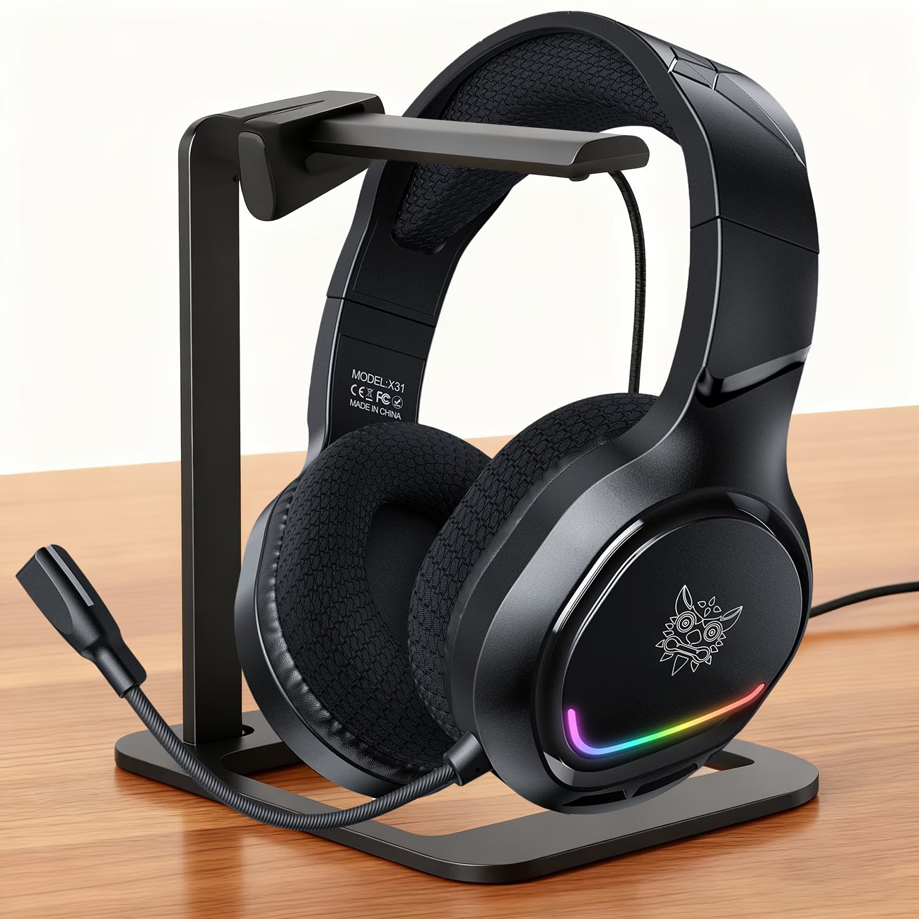 The "Shadow" RGB Headset | Noise-Canceling Mic & Memory Foam Ear Cups