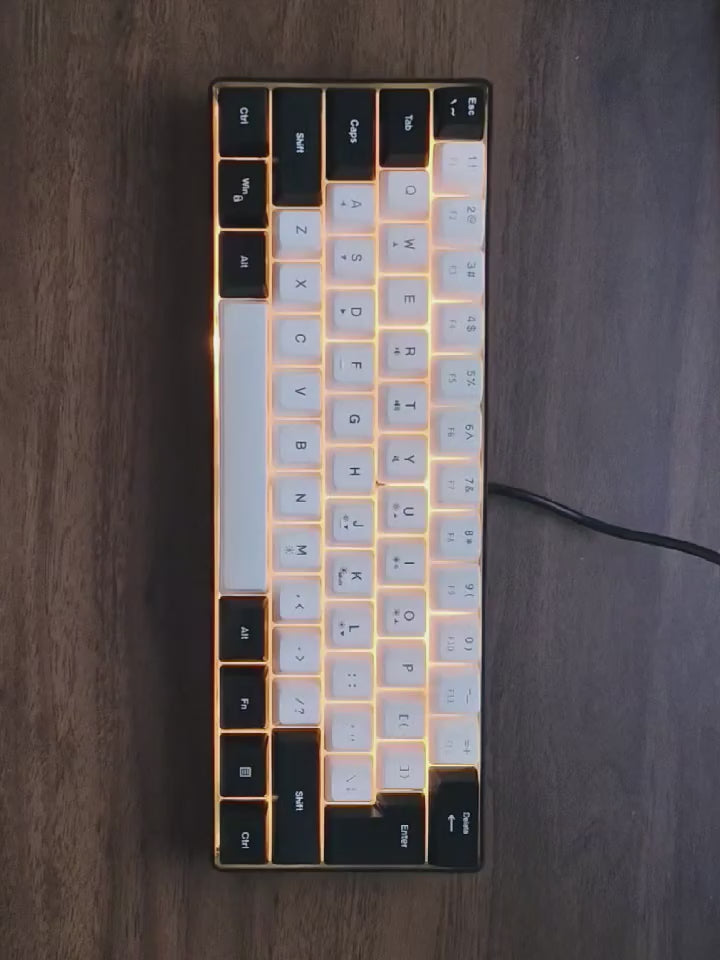 The Panda 60% Mechanical Keyboard – Black & White RGB Gaming Board