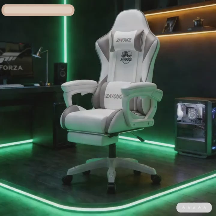 Zayouge Pro-Comfort Racing Chair | Reclining Seat with Lumbar Support