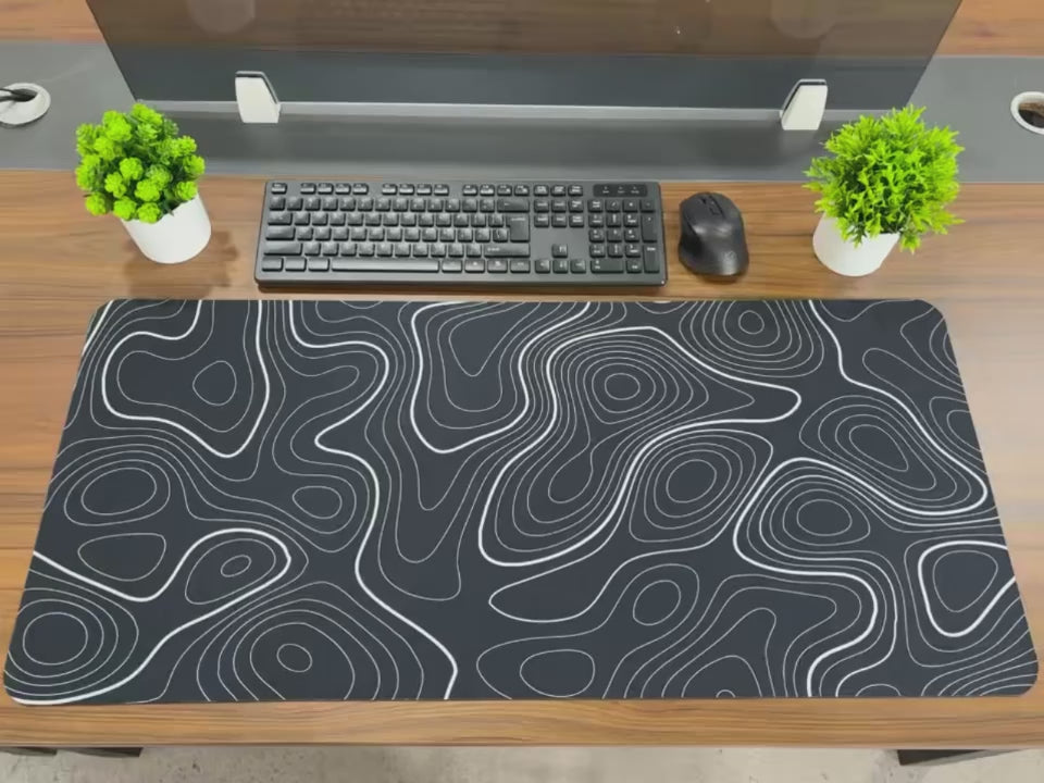 Terrain XL Desk Mat | Topographic Gaming Surface