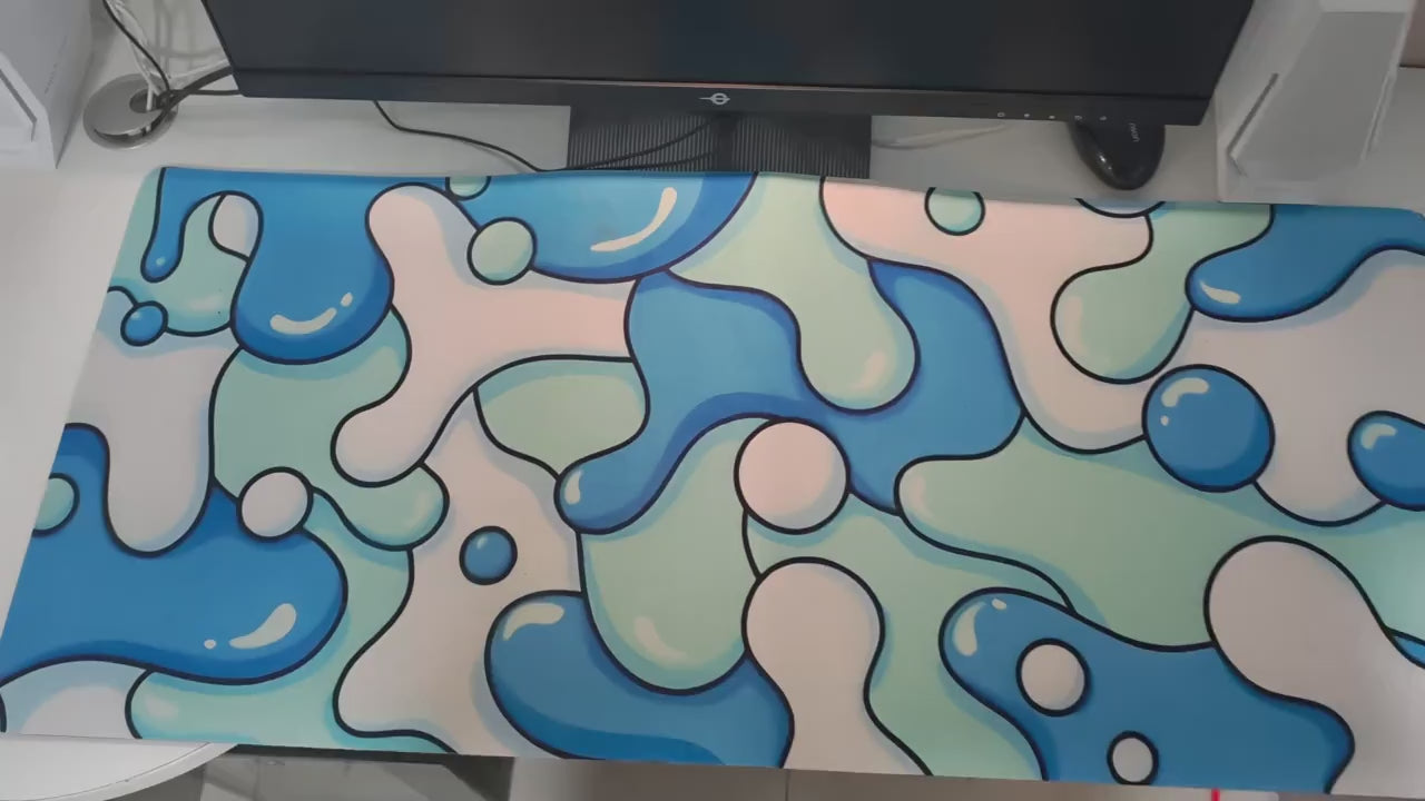 Blue Hydro Camo XL Mouse Pad | Non-Slip Rubber Gaming Mat