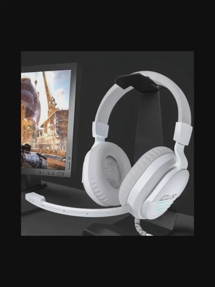 Arctic Sound Pro Wired Gaming Headset – White Noise-Canceling Headphones