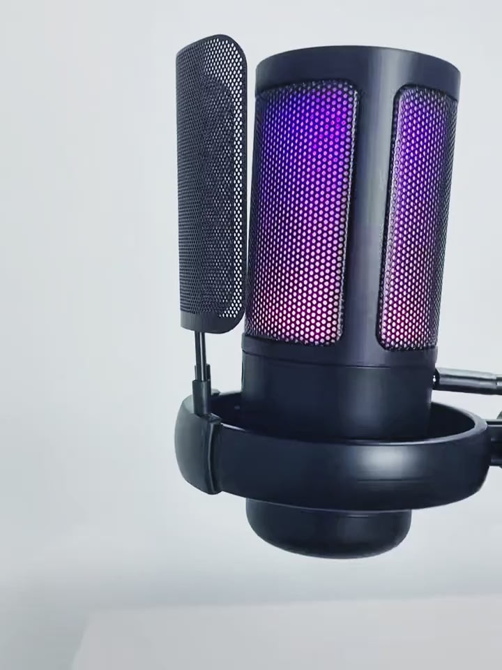 The Stream-Ready RGB Microphone Kit – USB Condenser Mic with Boom Arm
